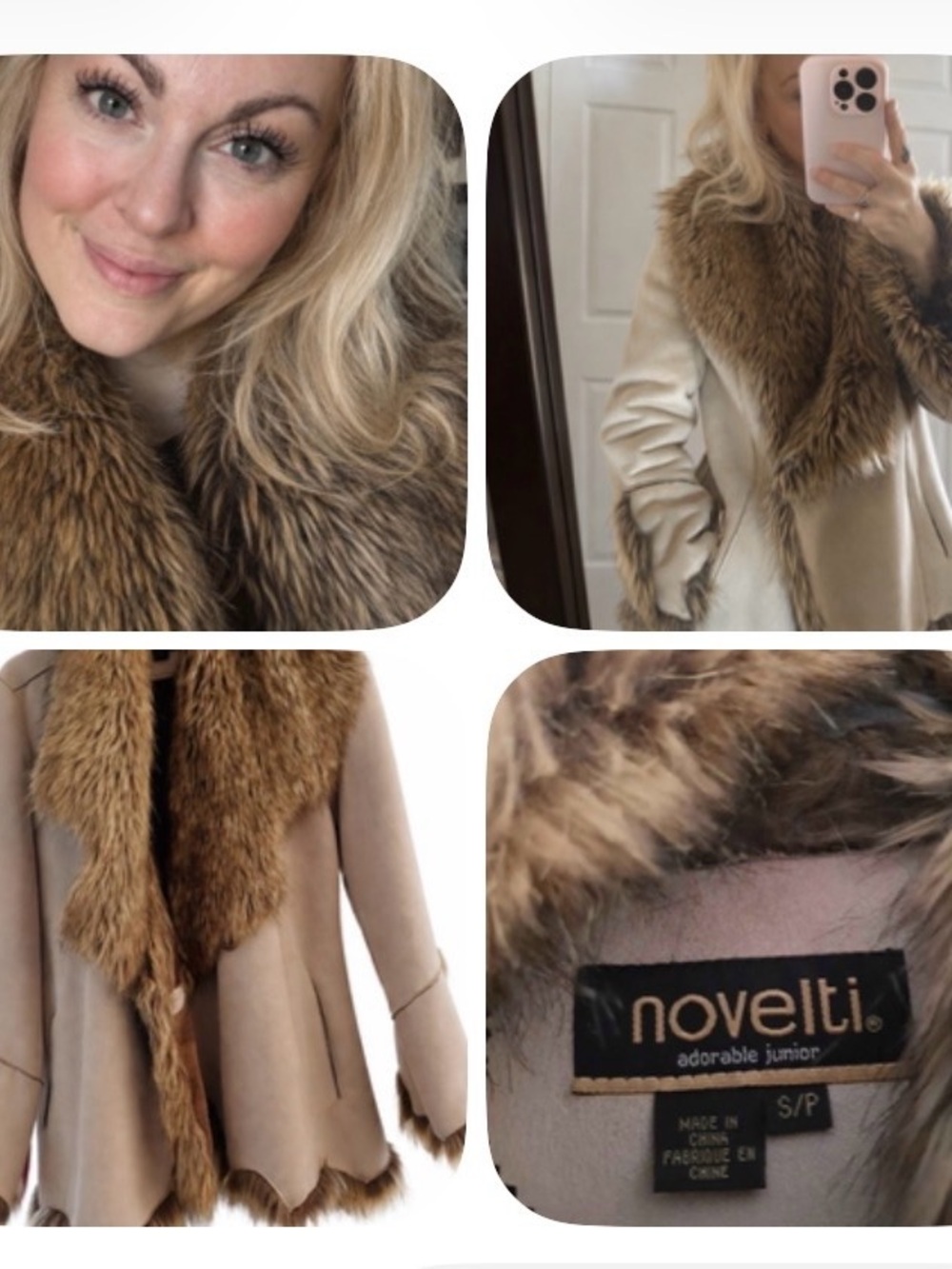 Vintage Faux Fur Trim Cape Jacket 🤎